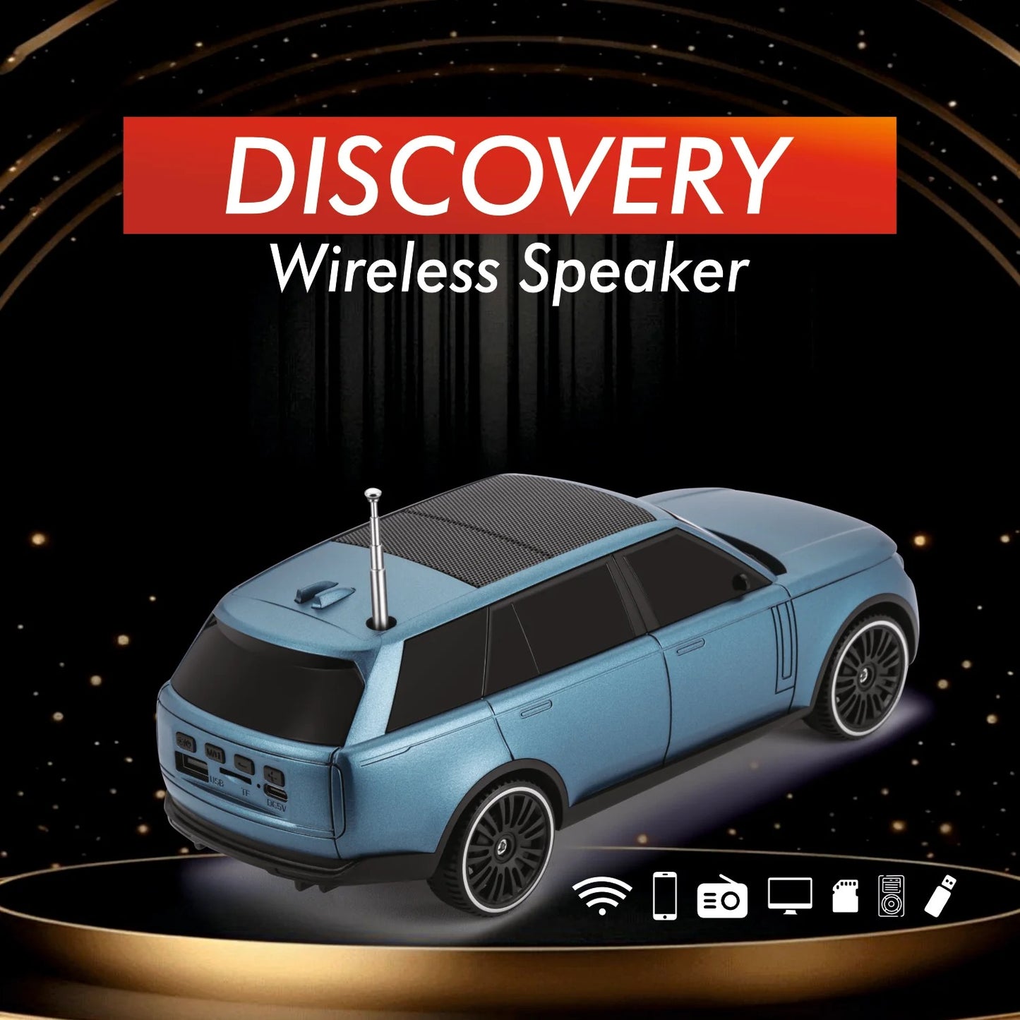 Discovery Wireless Bluetooth Speaker - مكبر صوت بلوتوث على شكل سيارة دفع رباعي